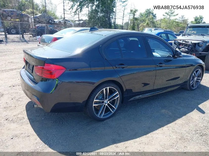 2018 BMW 340I xDrive VIN: WBA8B7C54JA576938 Lot: 40122851