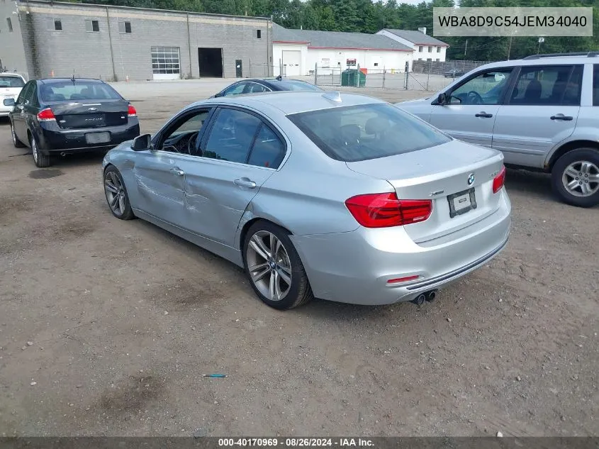 2018 BMW 330I xDrive VIN: WBA8D9C54JEM34040 Lot: 40170969