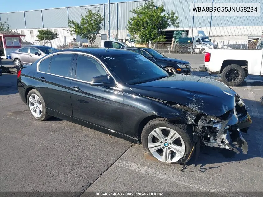 2018 BMW 330I VIN: WBA8B9G55JNU58234 Lot: 40214643