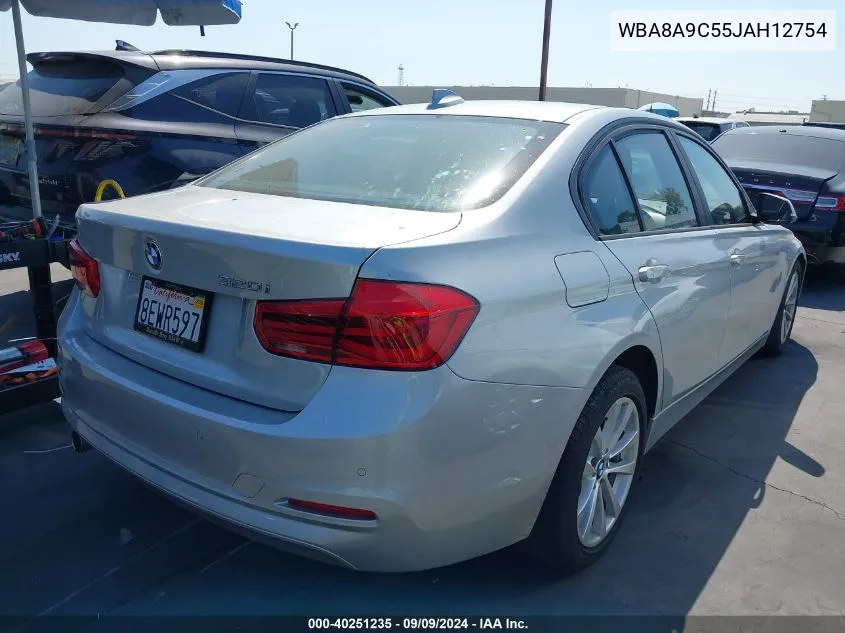 2018 BMW 320I VIN: WBA8A9C55JAH12754 Lot: 40251235