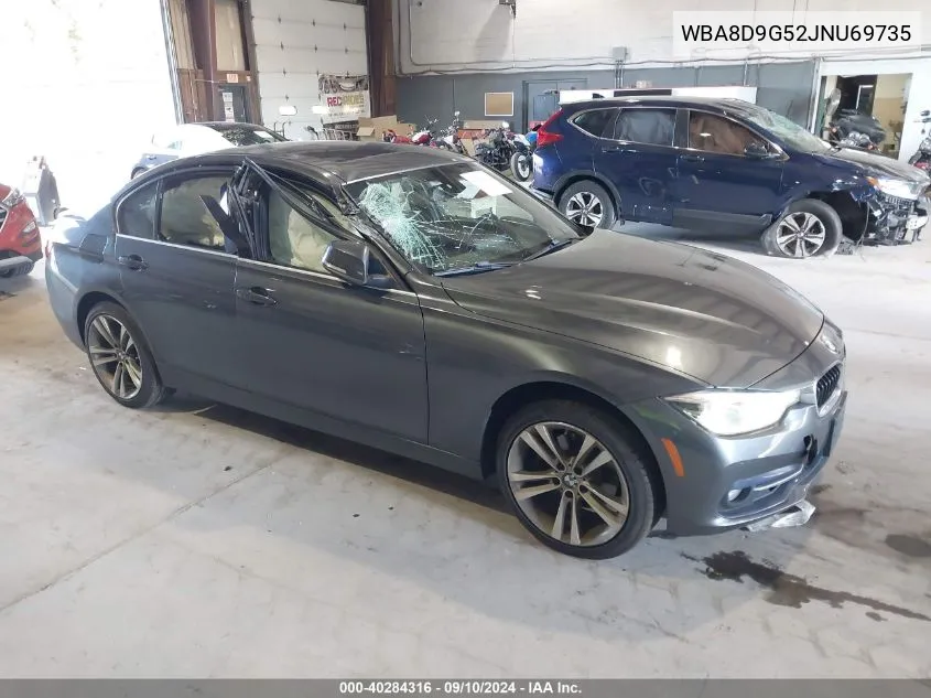 2018 BMW 330I xDrive VIN: WBA8D9G52JNU69735 Lot: 40284316