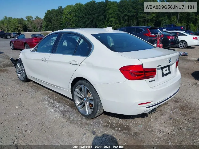 2018 BMW 330I xDrive VIN: WBA8D9G56JNU71181 Lot: 40289485