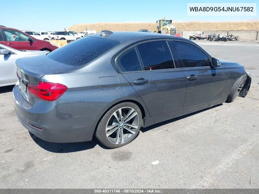 2018 BMW 330I xDrive VIN: WBA8D9G54JNU67582 Lot: 40311746