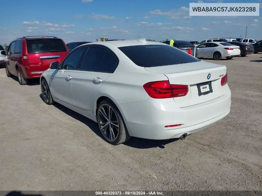 2018 BMW 320I VIN: WBA8A9C57JK623288 Lot: 40320373