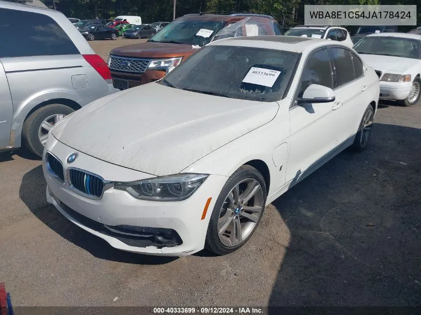 2018 BMW 330E Iperformance VIN: WBA8E1C54JA178424 Lot: 40333699