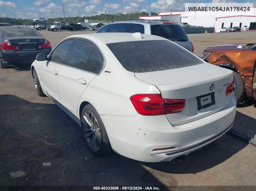 2018 BMW 330E Iperformance VIN: WBA8E1C54JA178424 Lot: 40333699