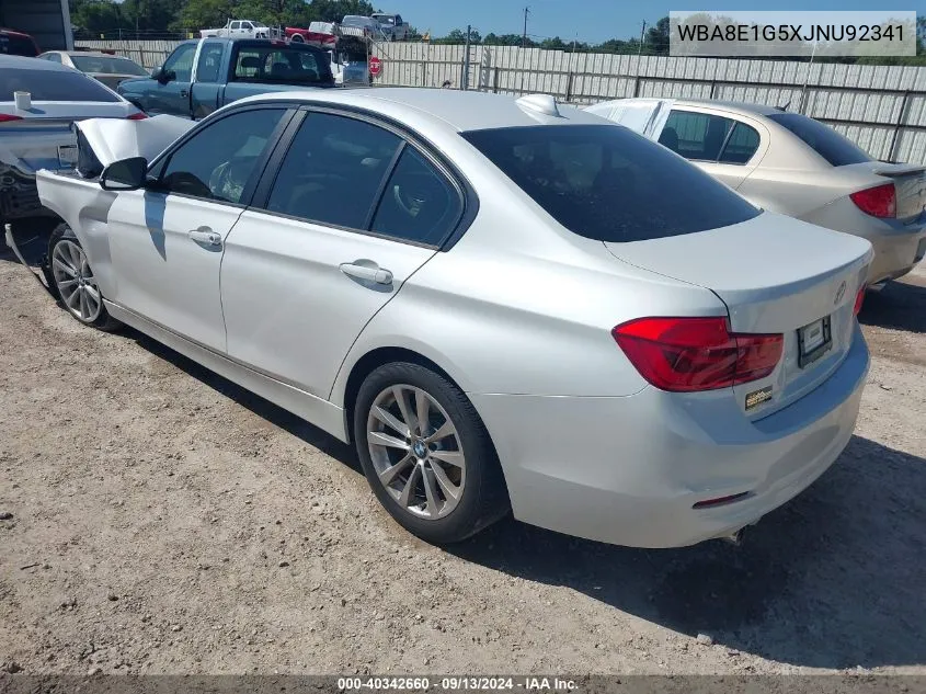 2018 BMW 320I VIN: WBA8E1G5XJNU92341 Lot: 40342660