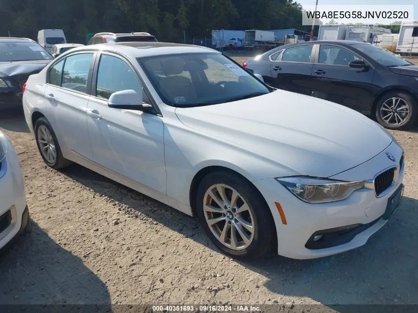 2018 BMW 320I xDrive VIN: WBA8E5G58JNV02520 Lot: 40351693