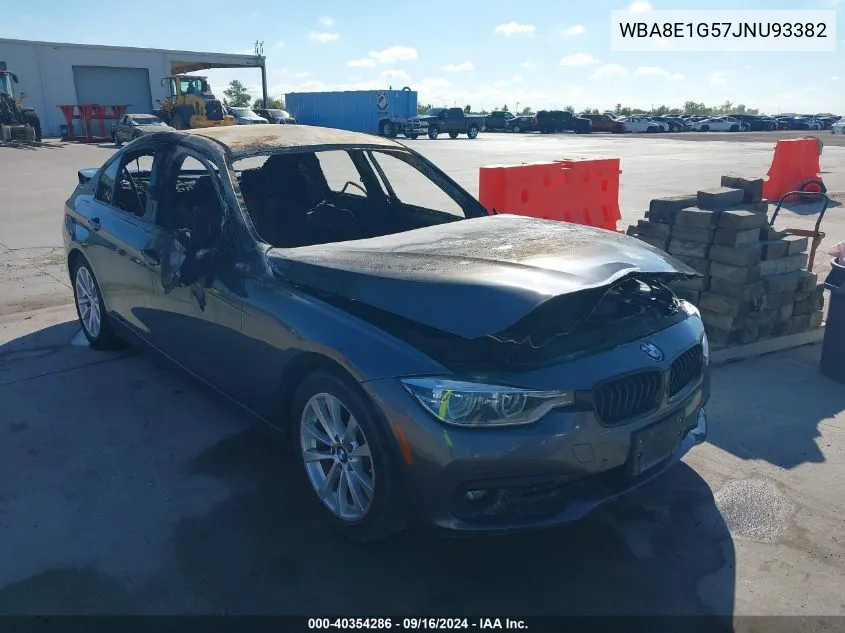 2018 BMW 320 I VIN: WBA8E1G57JNU93382 Lot: 40354286