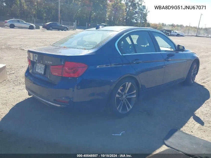 2018 BMW 330I xDrive VIN: WBA8D9G51JNU67071 Lot: 40548507