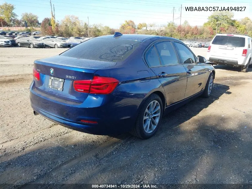 2018 BMW 320I xDrive VIN: WBA8A3C57JA494827 Lot: 40734941