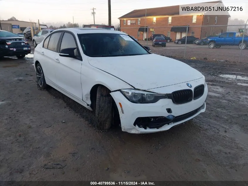 2018 BMW 330I xDrive VIN: WBA8D9G51JNU67216 Lot: 40799536