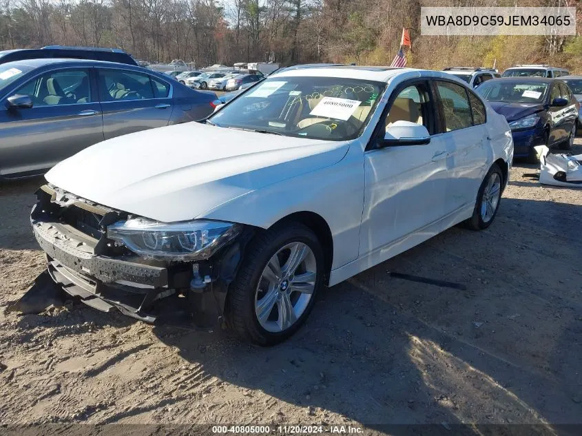 2018 BMW 330I xDrive VIN: WBA8D9C59JEM34065 Lot: 40805000