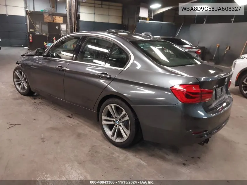 2018 BMW 330I xDrive VIN: WBA8D9C58JA608327 Lot: 40843366