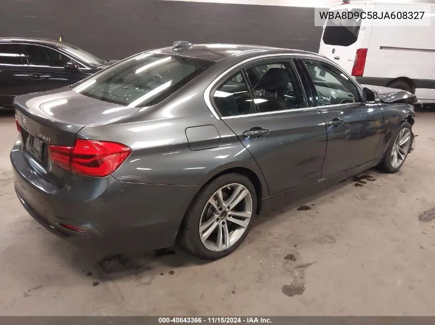 2018 BMW 330I xDrive VIN: WBA8D9C58JA608327 Lot: 40843366