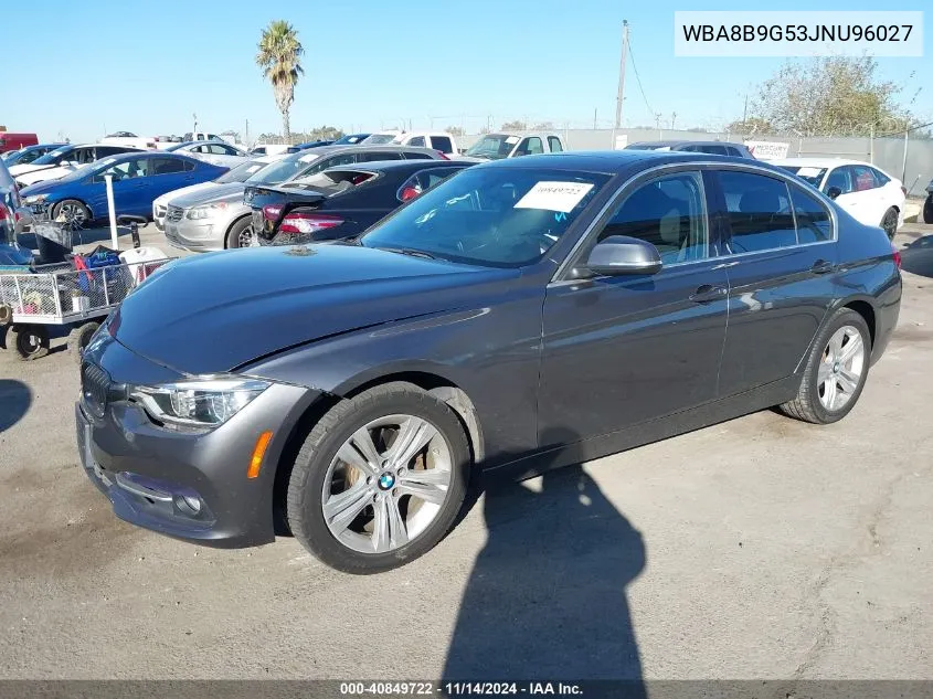 2018 BMW 330I VIN: WBA8B9G53JNU96027 Lot: 40849722