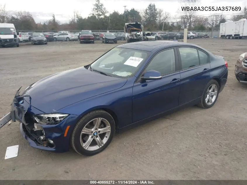 2018 BMW 320I xDrive VIN: WBA8A3C55JA357689 Lot: 40855272