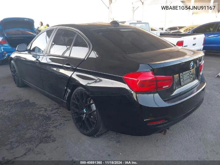 2018 BMW 320I VIN: WBA8E1G54JNU91167 Lot: 40891360