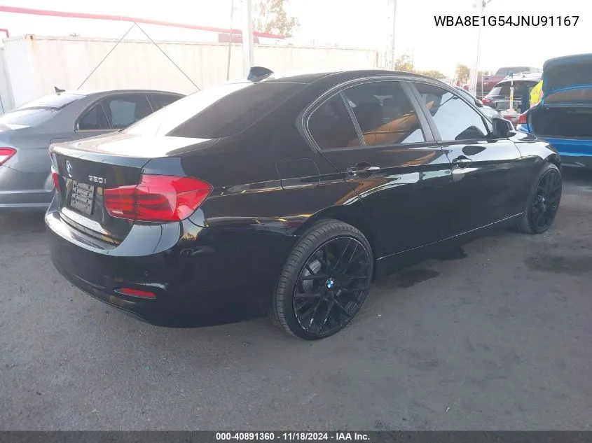 2018 BMW 320I VIN: WBA8E1G54JNU91167 Lot: 40891360