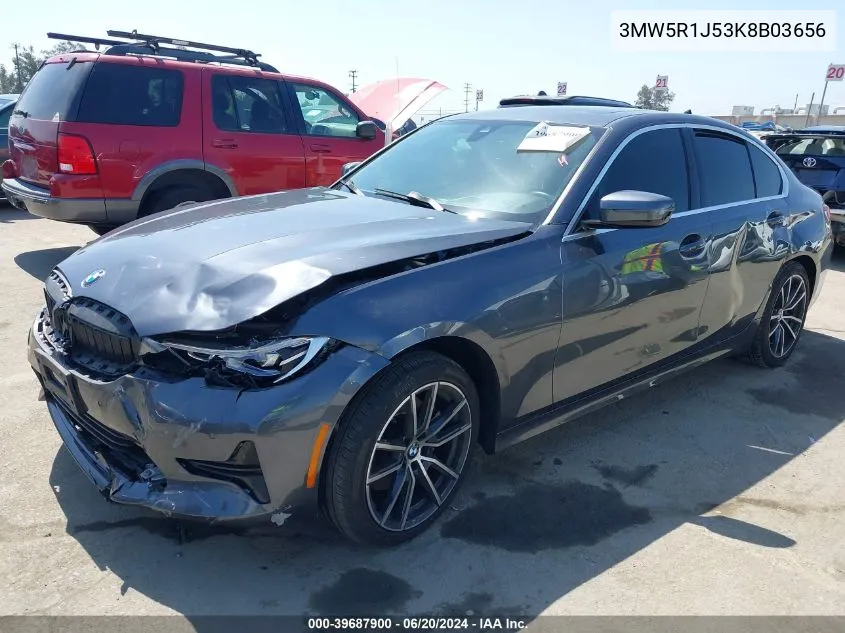 3MW5R1J53K8B03656 2019 BMW 330I