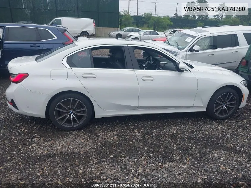 WBA5R7C51KAJ78280 2019 BMW 330I xDrive