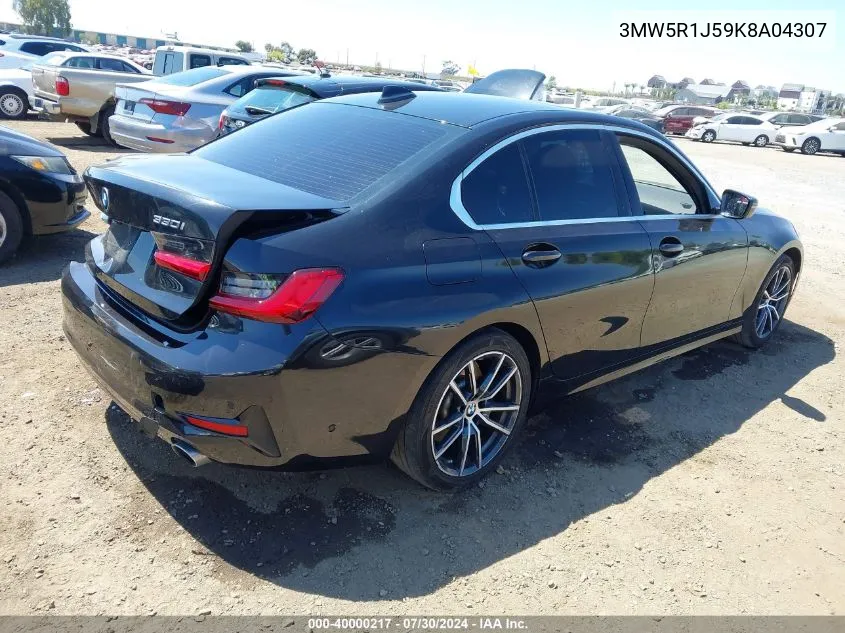 2019 BMW 330I VIN: 3MW5R1J59K8A04307 Lot: 40000217