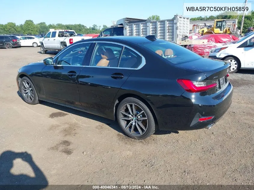 2019 BMW 330I xDrive VIN: WBA5R7C50KFH05859 Lot: 40046341