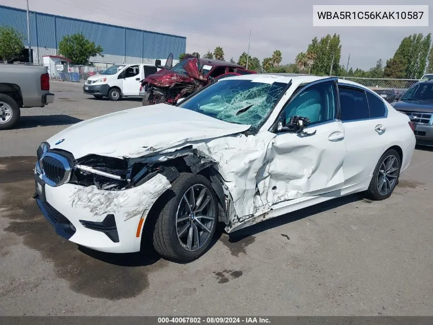 2019 BMW 330I VIN: WBA5R1C56KAK10587 Lot: 40067802