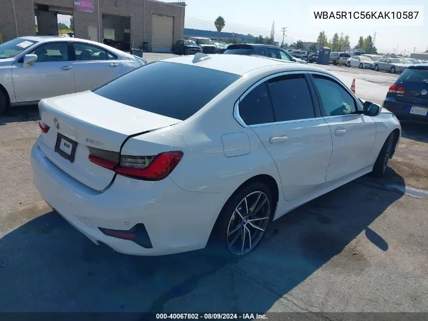 2019 BMW 330I VIN: WBA5R1C56KAK10587 Lot: 40067802