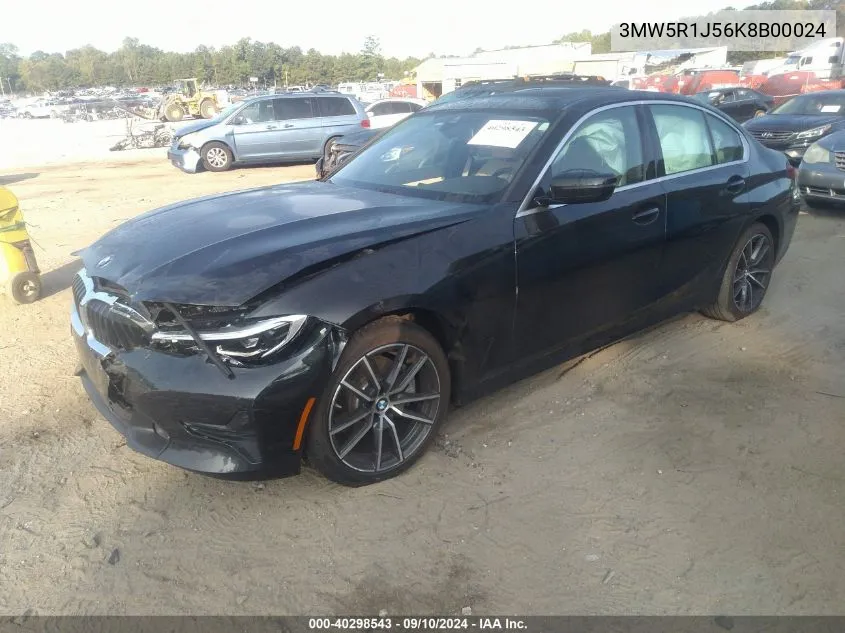 2019 BMW 330I VIN: 3MW5R1J56K8B00024 Lot: 40298543