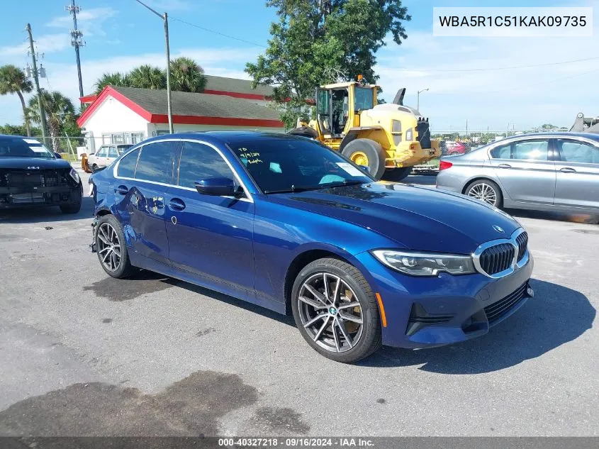 2019 BMW 330I VIN: WBA5R1C51KAK09735 Lot: 40327218