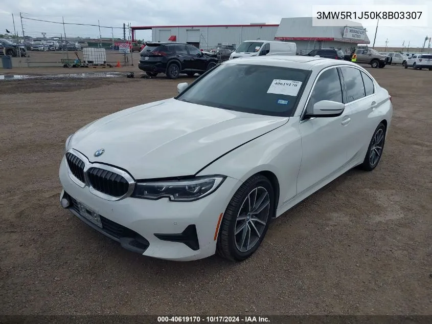 2019 BMW 330I VIN: 3MW5R1J50K8B03307 Lot: 40619170