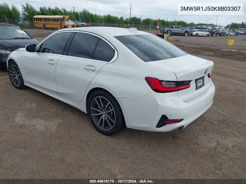 2019 BMW 330I VIN: 3MW5R1J50K8B03307 Lot: 40619170