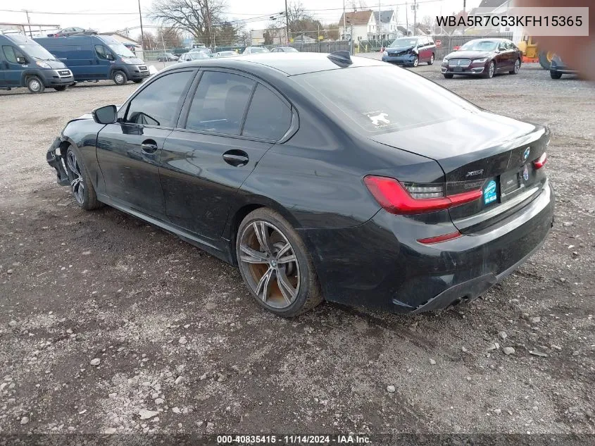 2019 BMW 330I xDrive VIN: WBA5R7C53KFH15365 Lot: 40835415