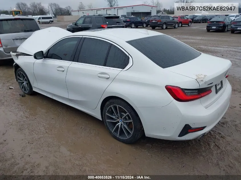 2019 BMW 330I xDrive VIN: WBA5R7C52KAE82947 Lot: 40853526