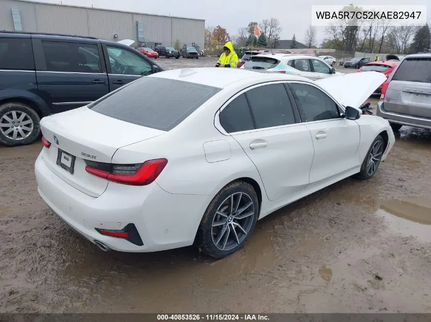 2019 BMW 330I xDrive VIN: WBA5R7C52KAE82947 Lot: 40853526