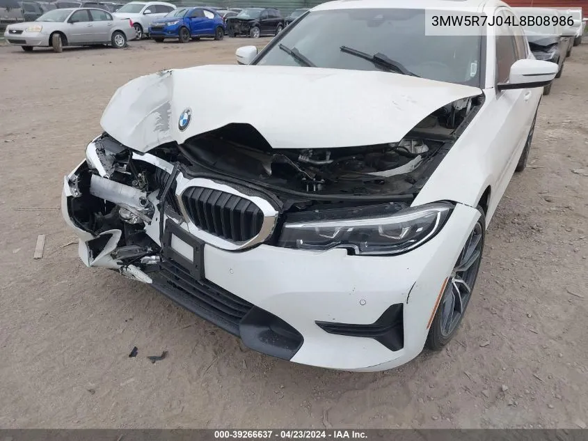 2020 BMW 330I xDrive VIN: 3MW5R7J04L8B08986 Lot: 39266637