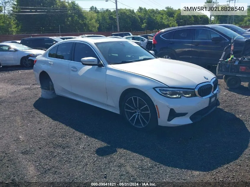 2020 BMW 330I VIN: 3MW5R1J02L8B28540 Lot: 39541821