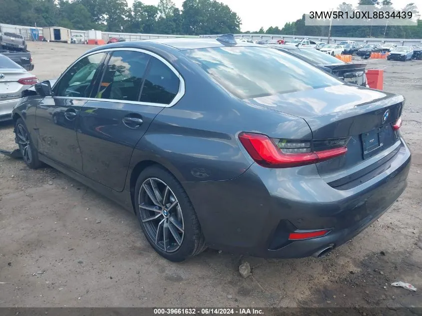 3MW5R1J0XL8B34439 2020 BMW 330I