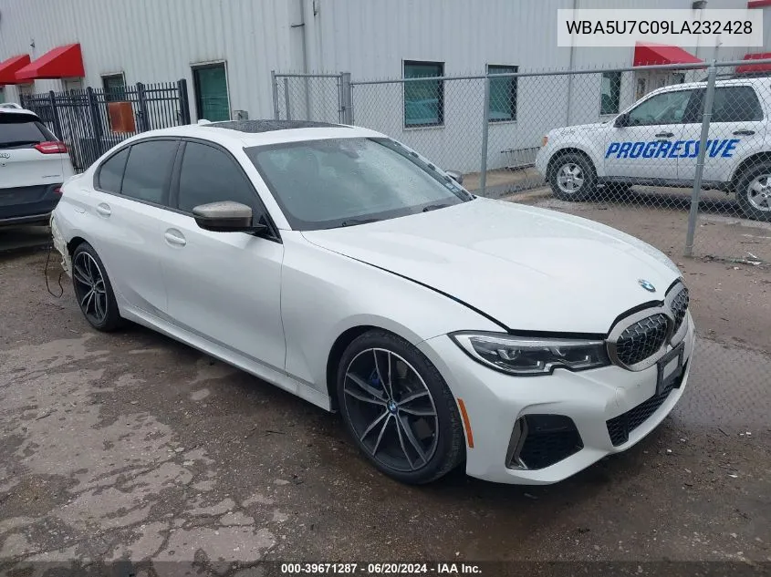 2020 BMW 3 Series M340I VIN: WBA5U7C09LA232428 Lot: 40906396