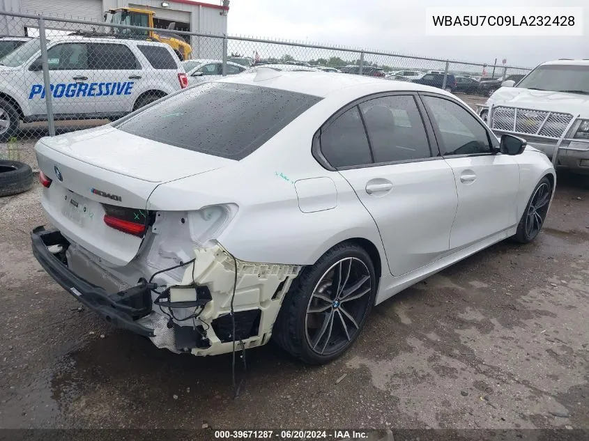 2020 BMW 3 Series M340I VIN: WBA5U7C09LA232428 Lot: 40906396