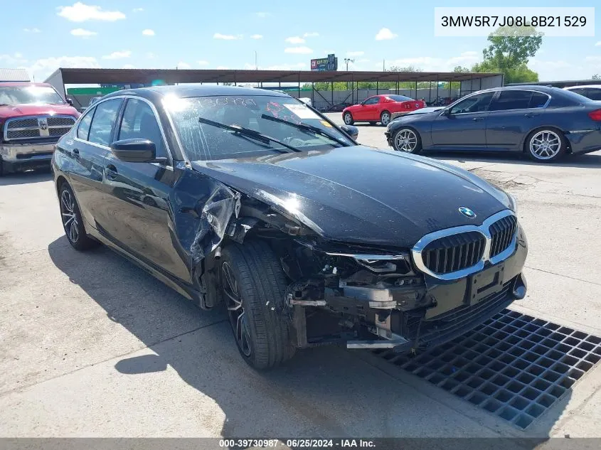 2020 BMW 3 Series 330I xDrive VIN: 3MW5R7J08L8B21529 Lot: 39730987