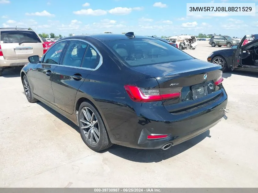 2020 BMW 3 Series 330I xDrive VIN: 3MW5R7J08L8B21529 Lot: 39730987