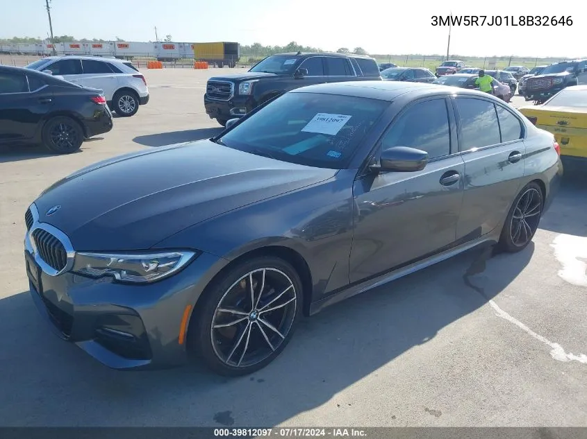 3MW5R7J01L8B32646 2020 BMW 3 Series 330I xDrive