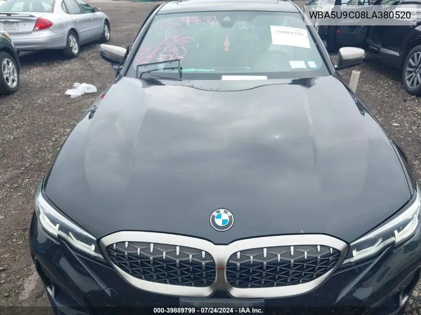 2020 BMW 3 Series M340I xDrive VIN: WBA5U9C08LA380520 Lot: 39889799