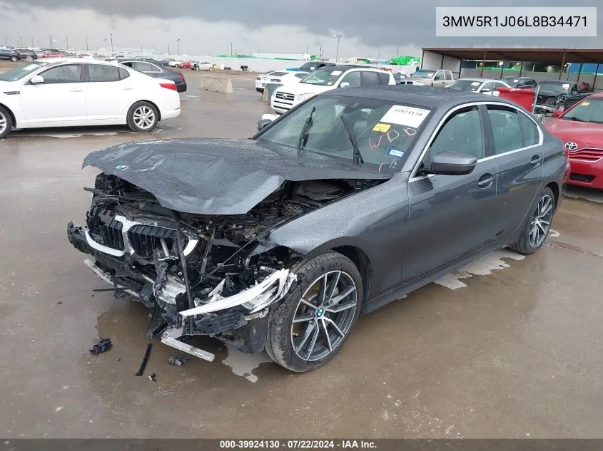 2020 BMW 330I VIN: 3MW5R1J06L8B34471 Lot: 39924130