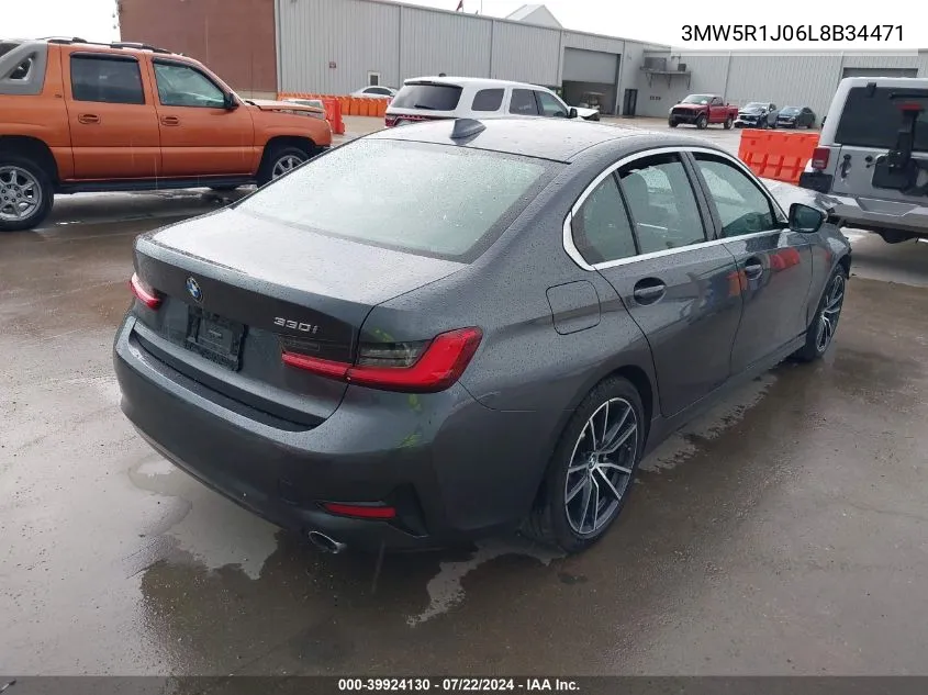 2020 BMW 330I VIN: 3MW5R1J06L8B34471 Lot: 39924130