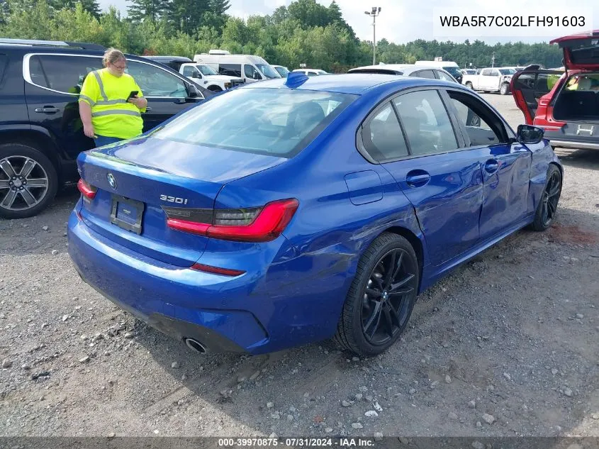 2020 BMW 330I xDrive VIN: WBA5R7C02LFH91603 Lot: 39970875