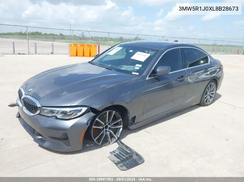 2020 BMW 330I VIN: 3MW5R1J0XL8B28673 Lot: 39997983