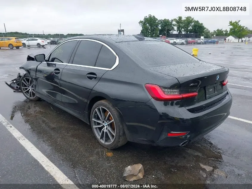 2020 BMW 330I xDrive VIN: 3MW5R7J0XL8B08748 Lot: 40019777